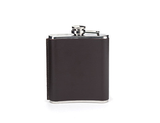 Leather Hip Flask 7oz
