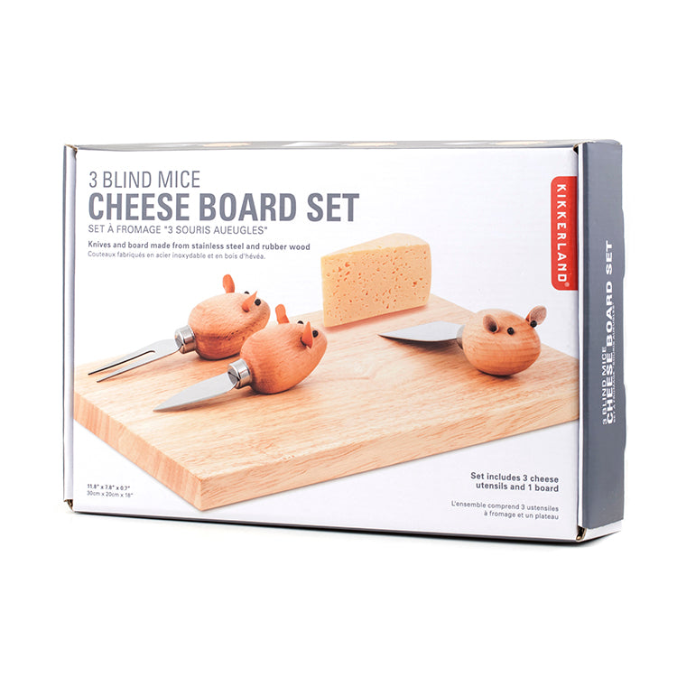 Cheese Board And 3 Mouse Knives