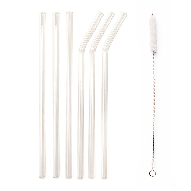 Clear Reusable Glass Straws