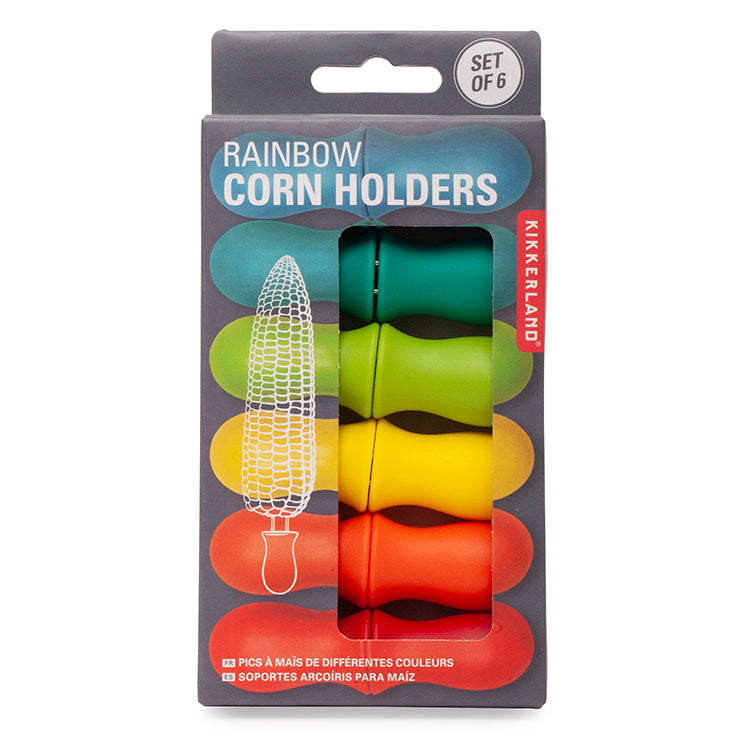 RAINBOW CORN HOLDERS S/6