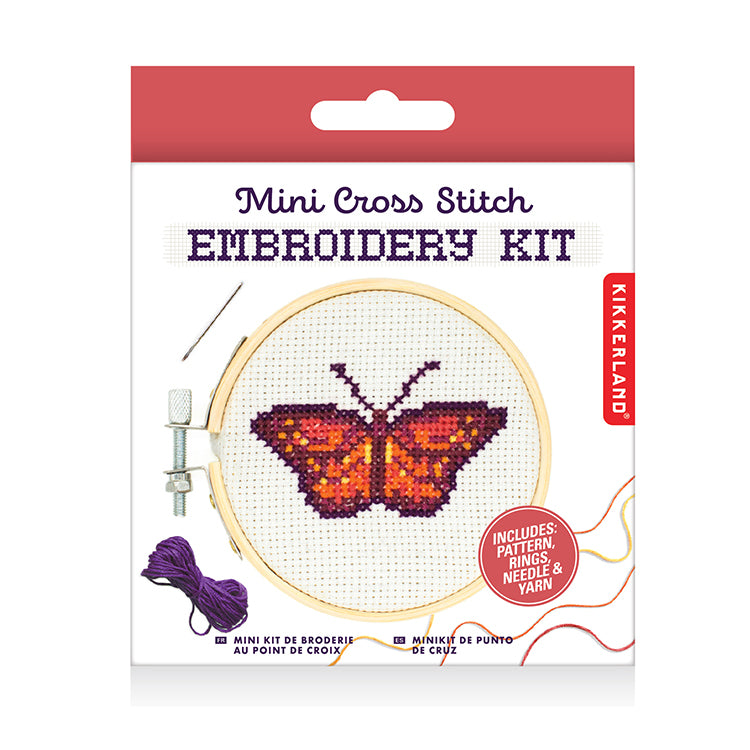 Mini Cross Stitch Embroidery Kit - Butterfly