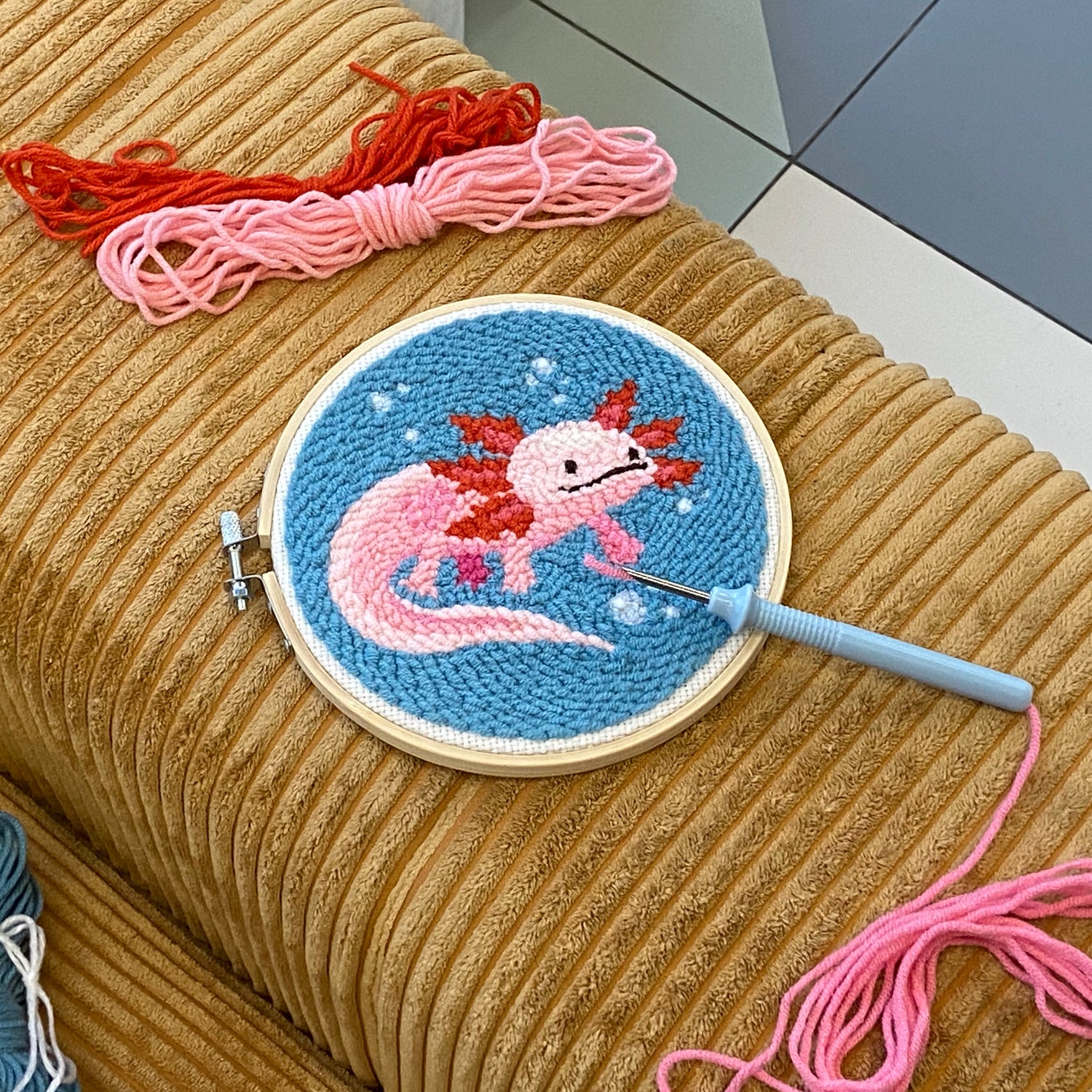 Axolotl Punch Needle
