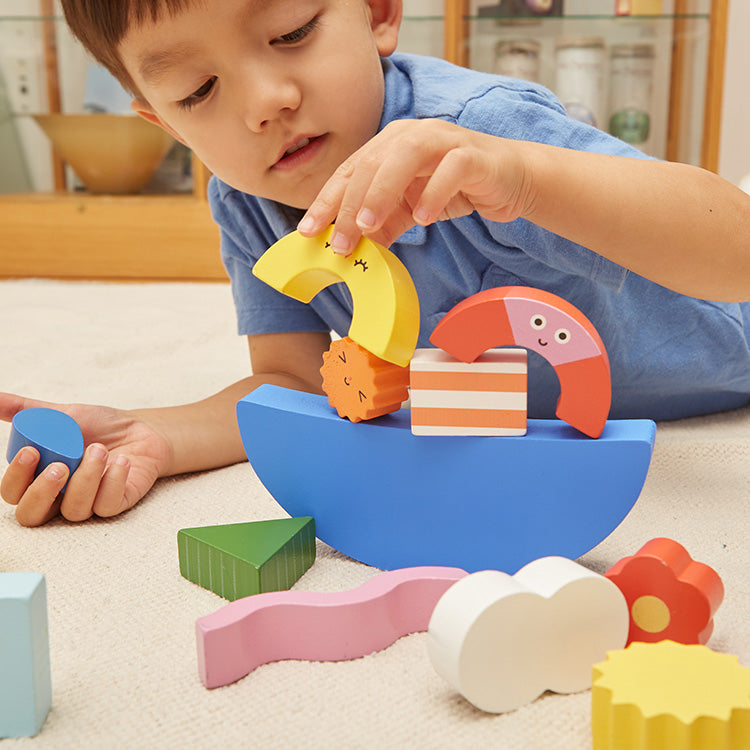 TeeterTotterShape Wood Balance Game