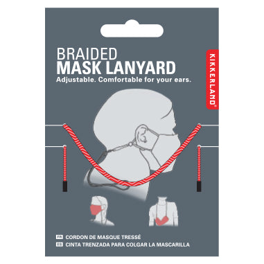 Braided Mask Lanyard - Red