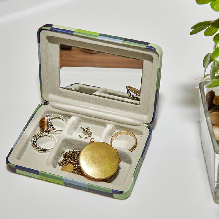 Plaid Travel Jewelry Case
