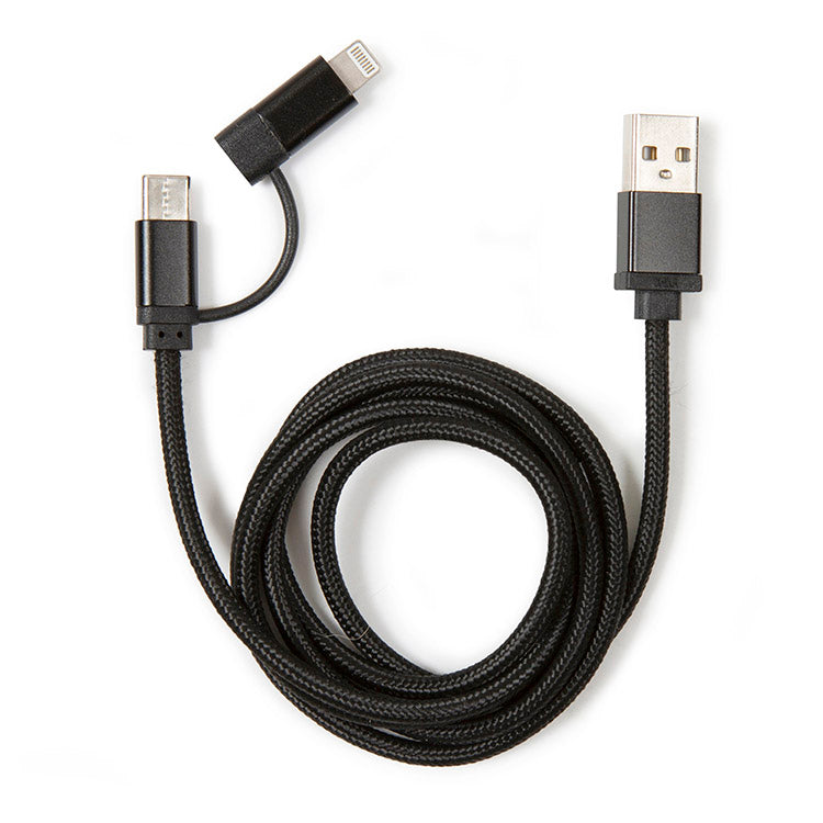 Black 2-in-1 Braided Cable