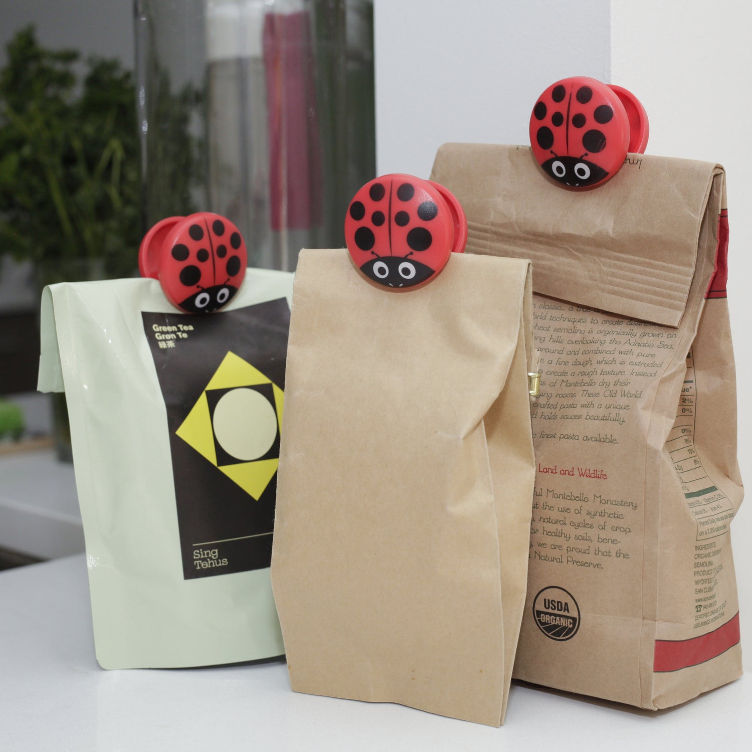 Ladybug Bag Clips
