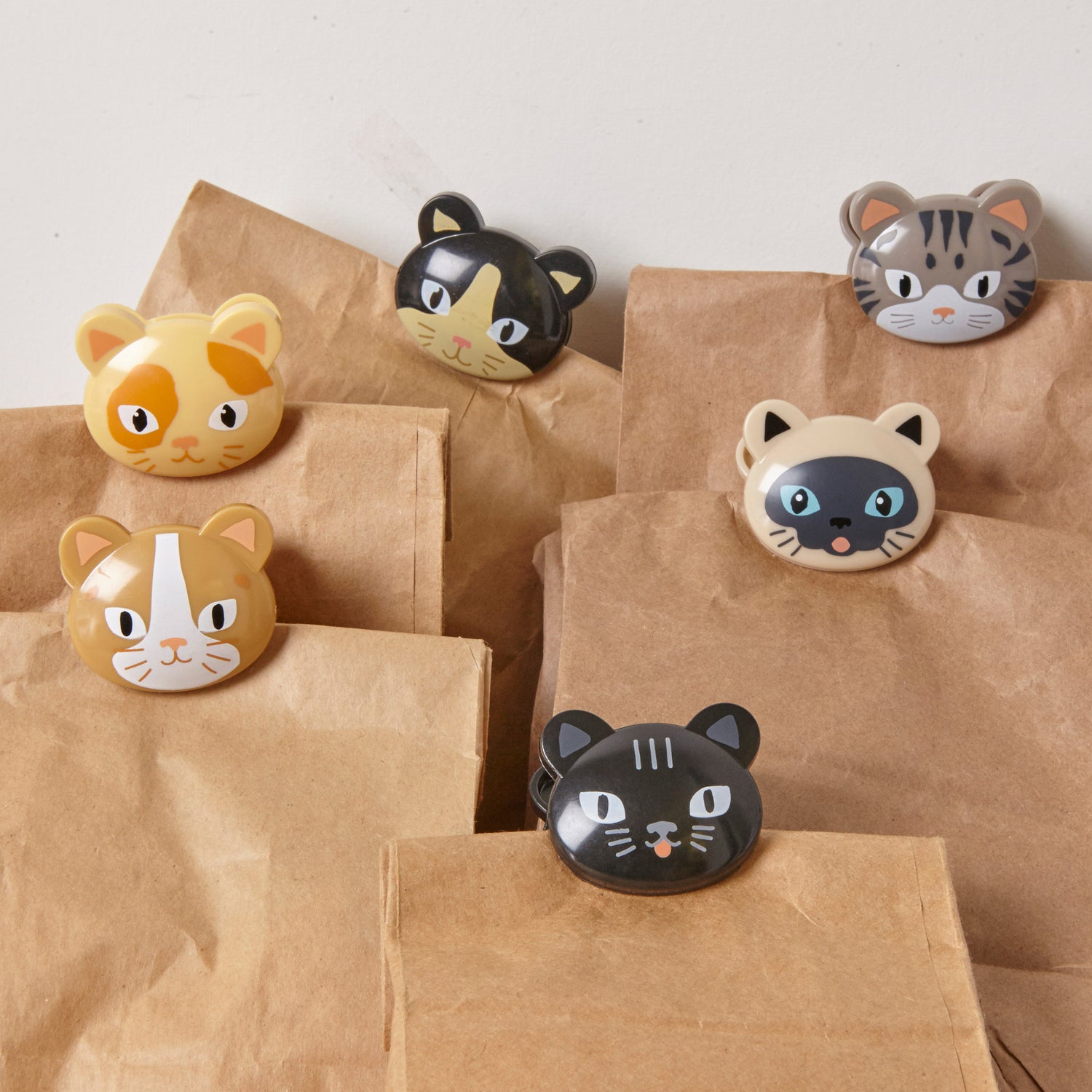 CAT BAG CLIPS S/6