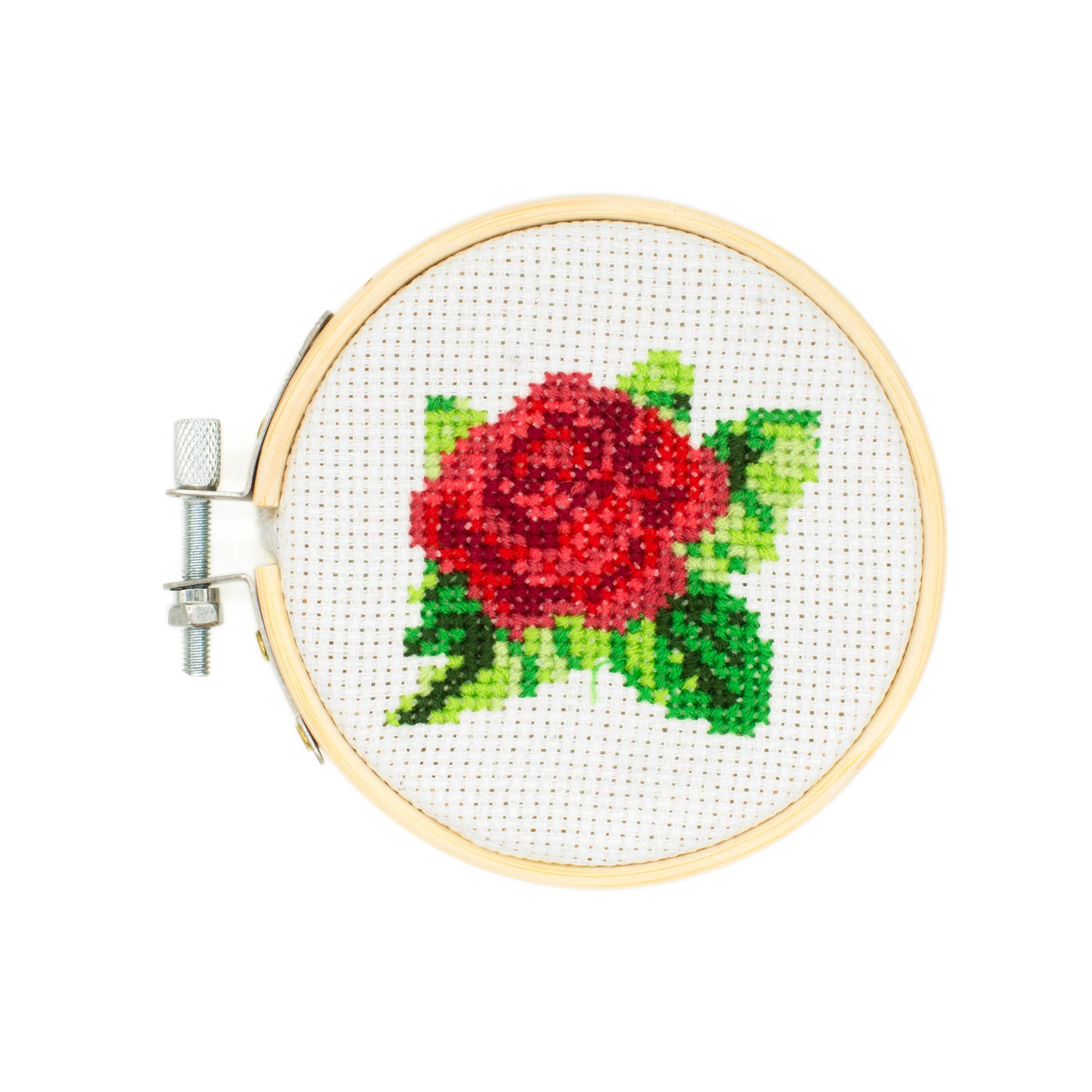 Mini Cross Stitch Embroidery Kit - Rose