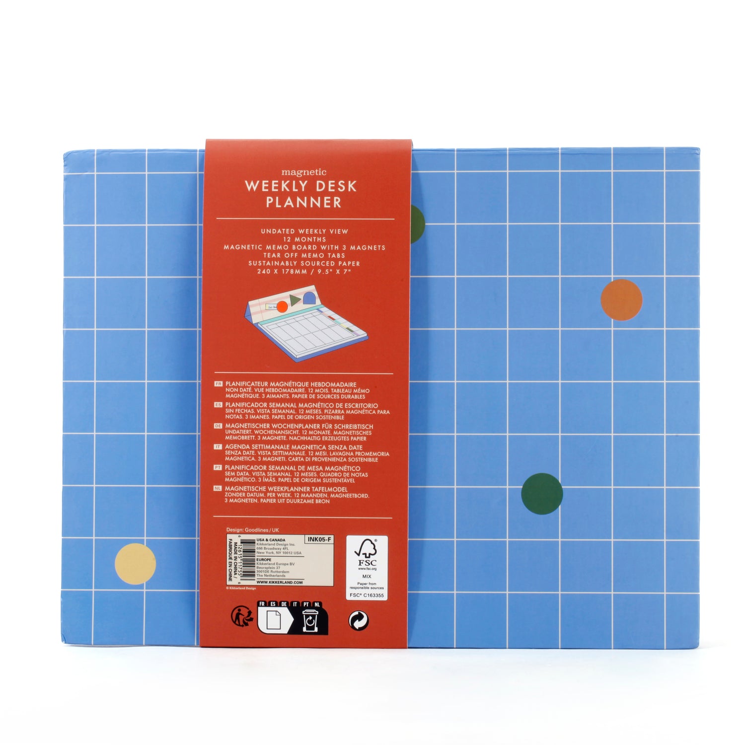 Inkerie Magnetic Weekly Desk Planner