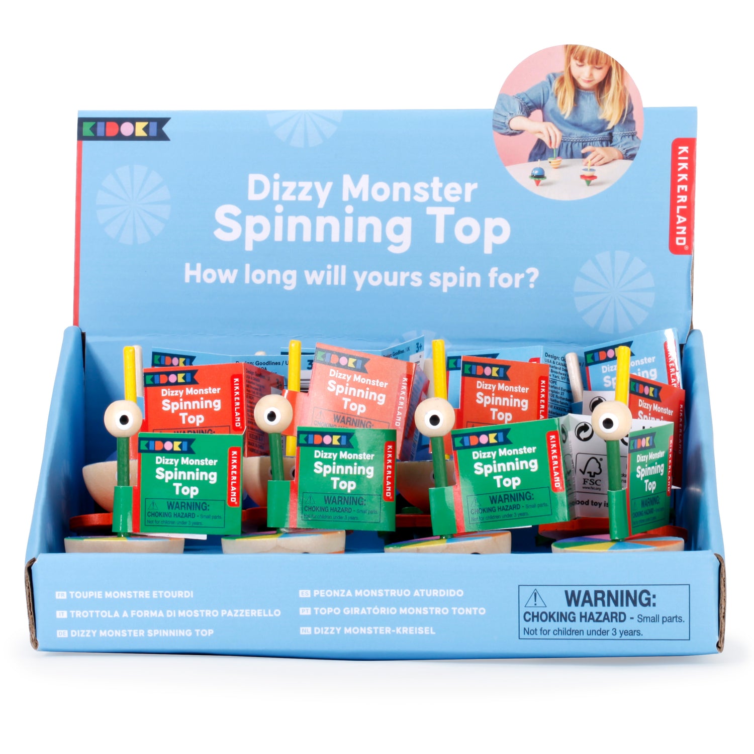 Kidoki Dizzy Monster Spinning Top