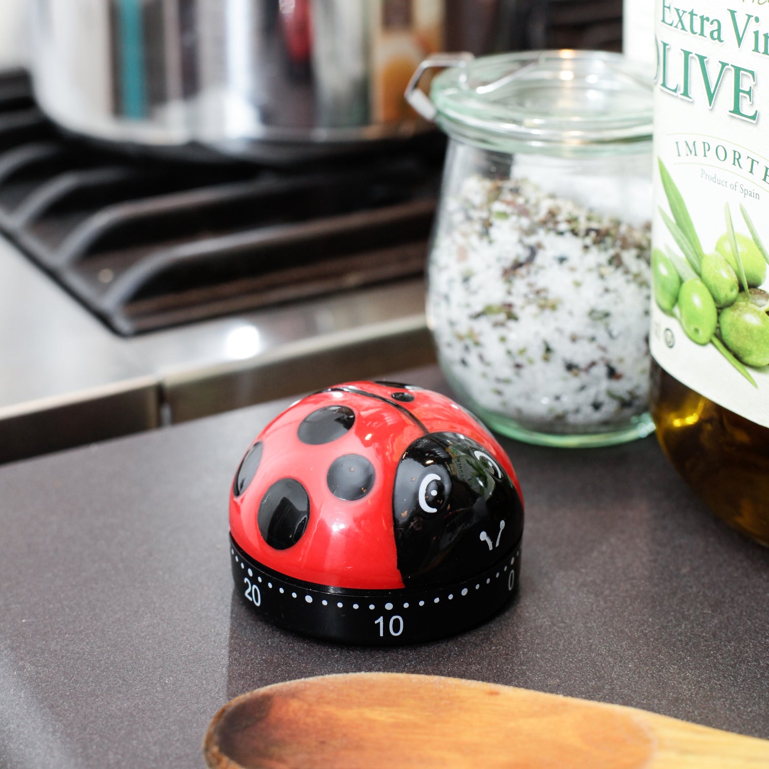 Kitchen Timer Ladybugs Red