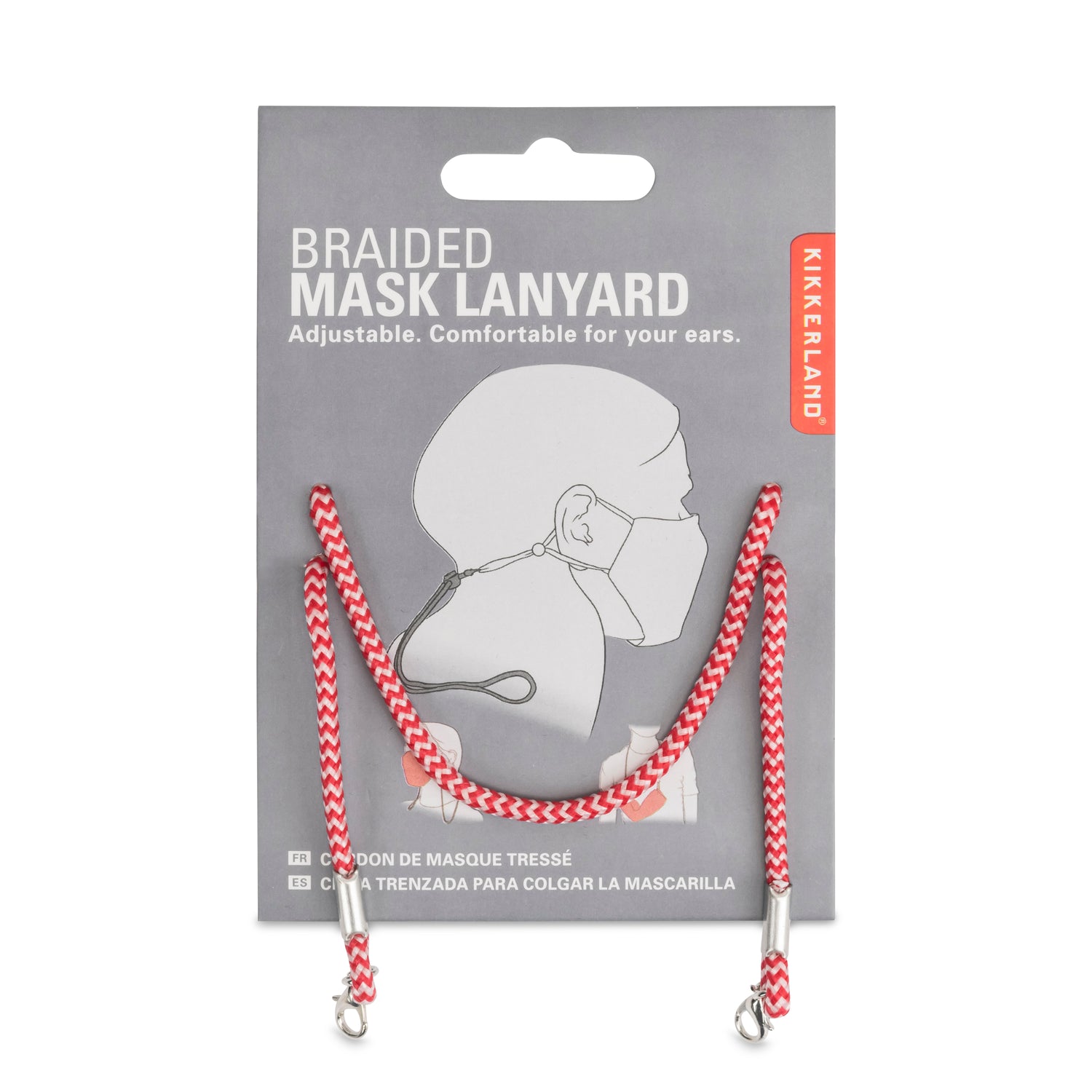 Braided Mask Lanyard - Red