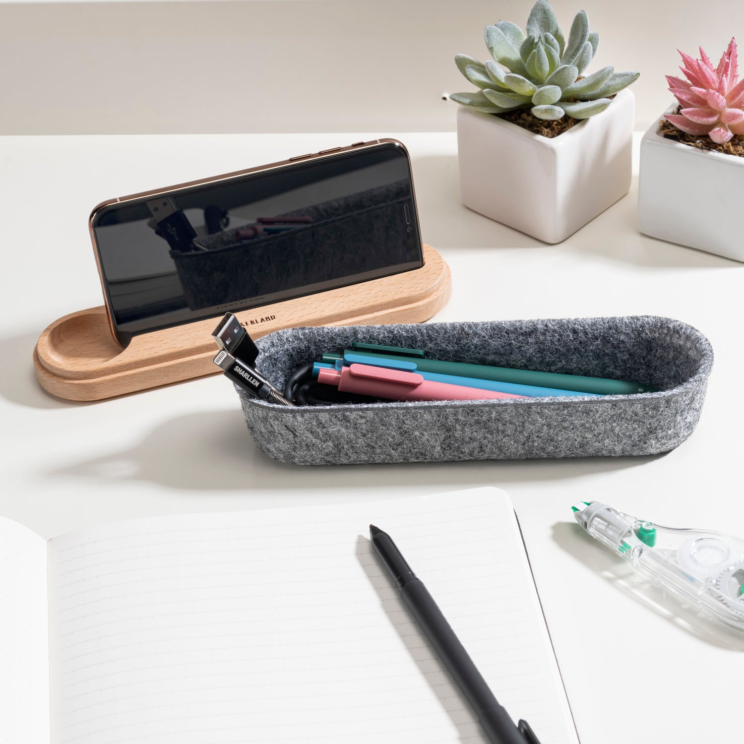 Felt Pencil Case and Phone Holder