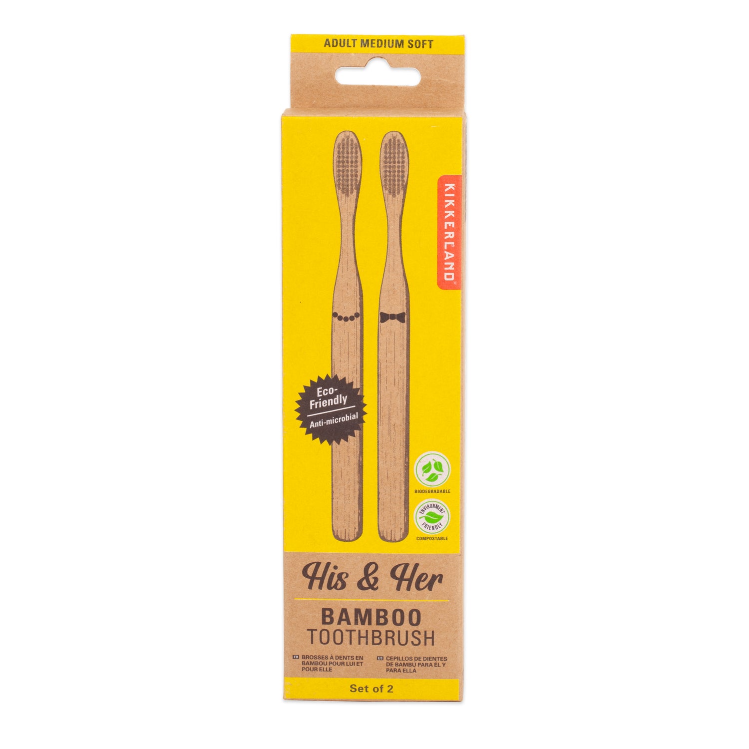 His & Her Bamboo Toothbrush Set