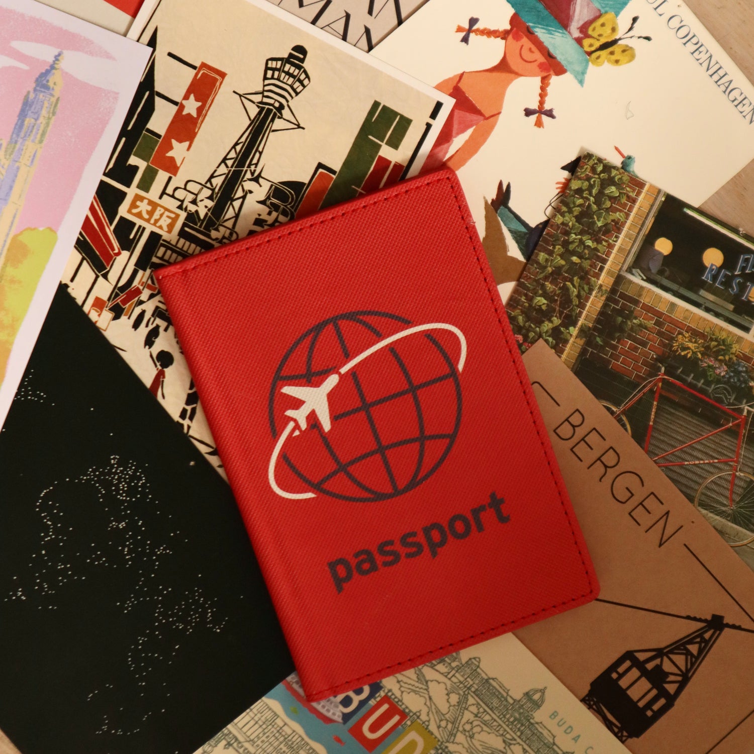 Red Jet Set Passport Case