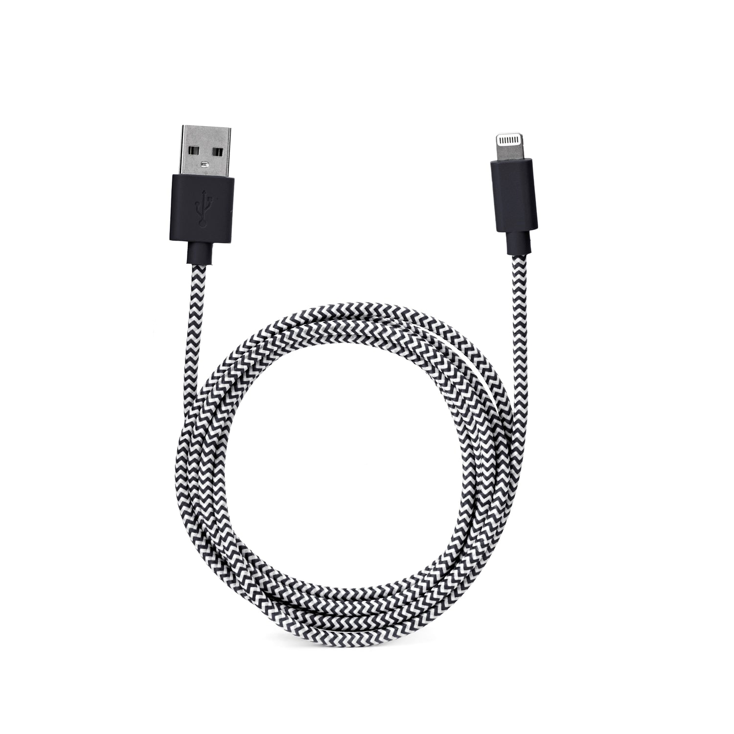 Chevron Cotton Bradied Charging Cord