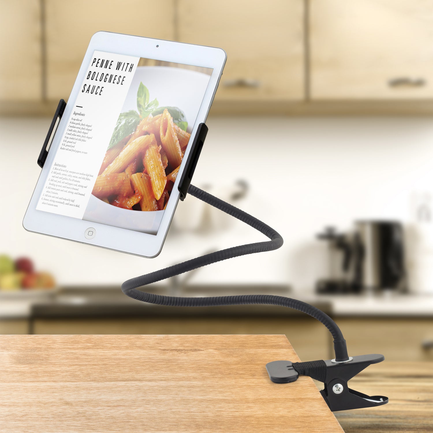 Flexible tablet holder