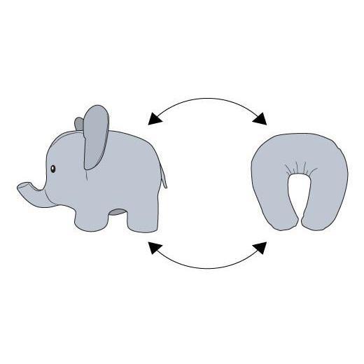 Elefantenkissen mit Reißverschluss und Klappfunktion