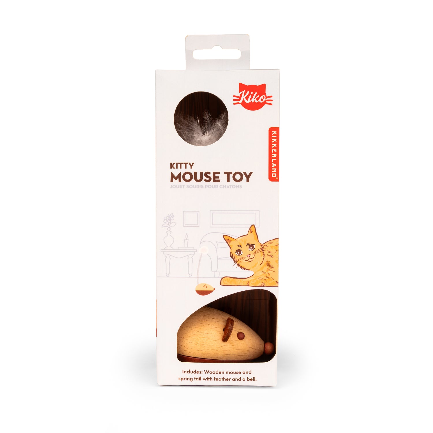 Cat Wooden Mouse Toy