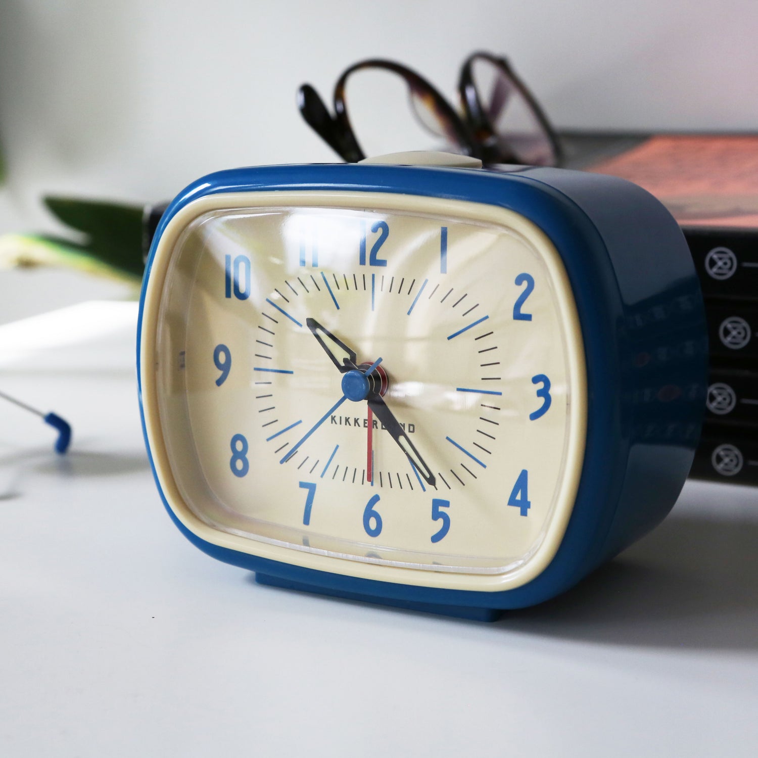 Reloj despertador retro + azul