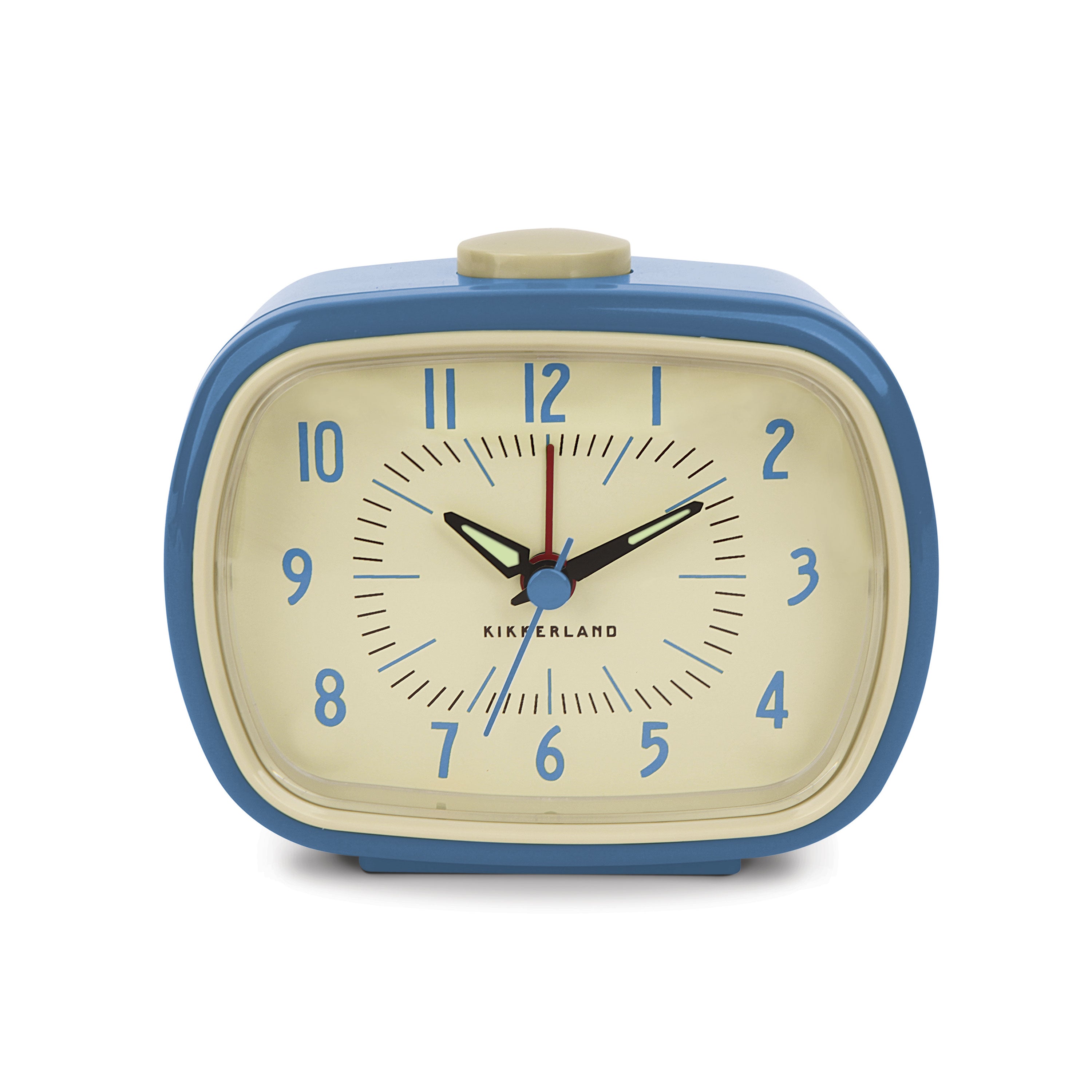 Retro Alarm Clock + Blue – Kikkerland B.V