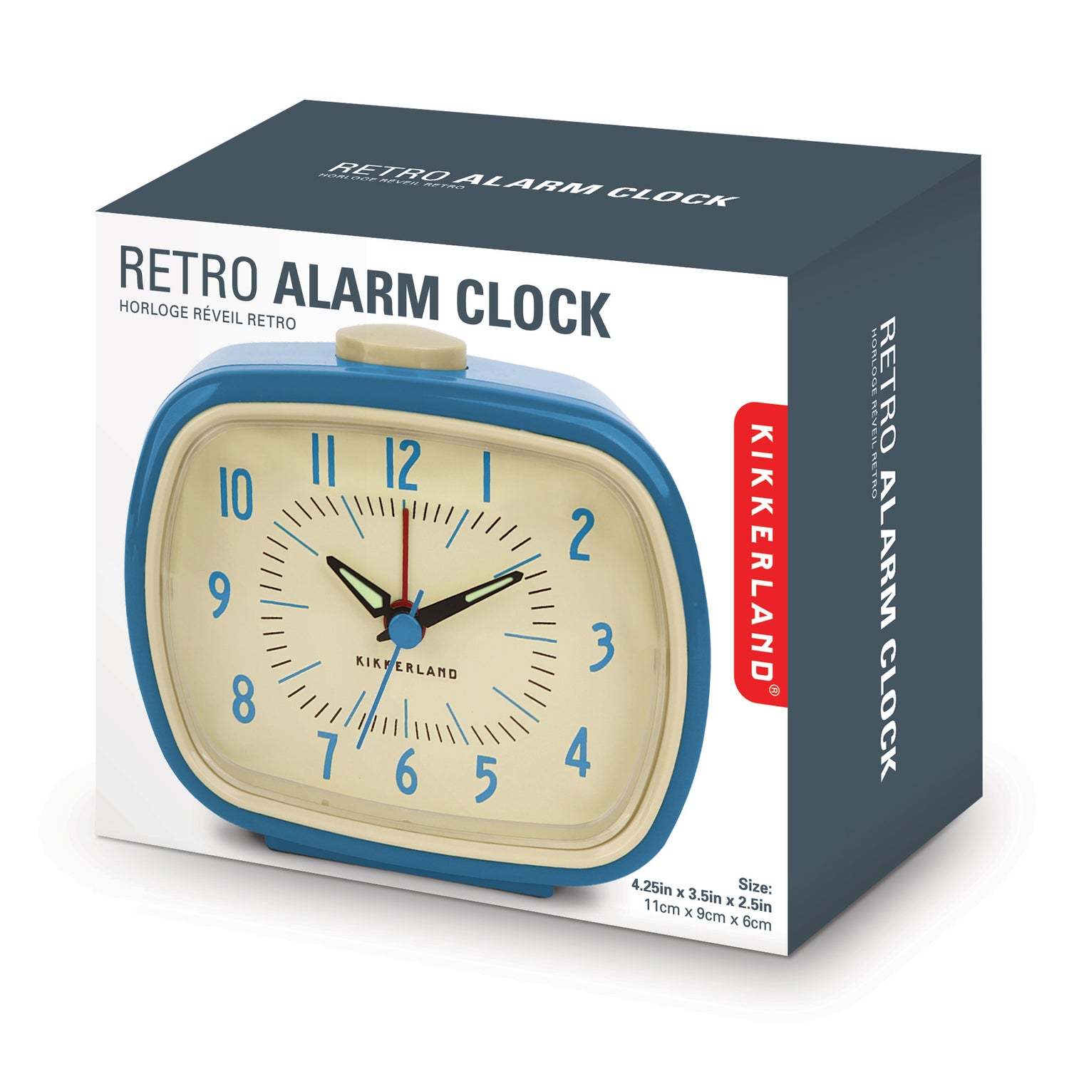 Reloj despertador retro + azul