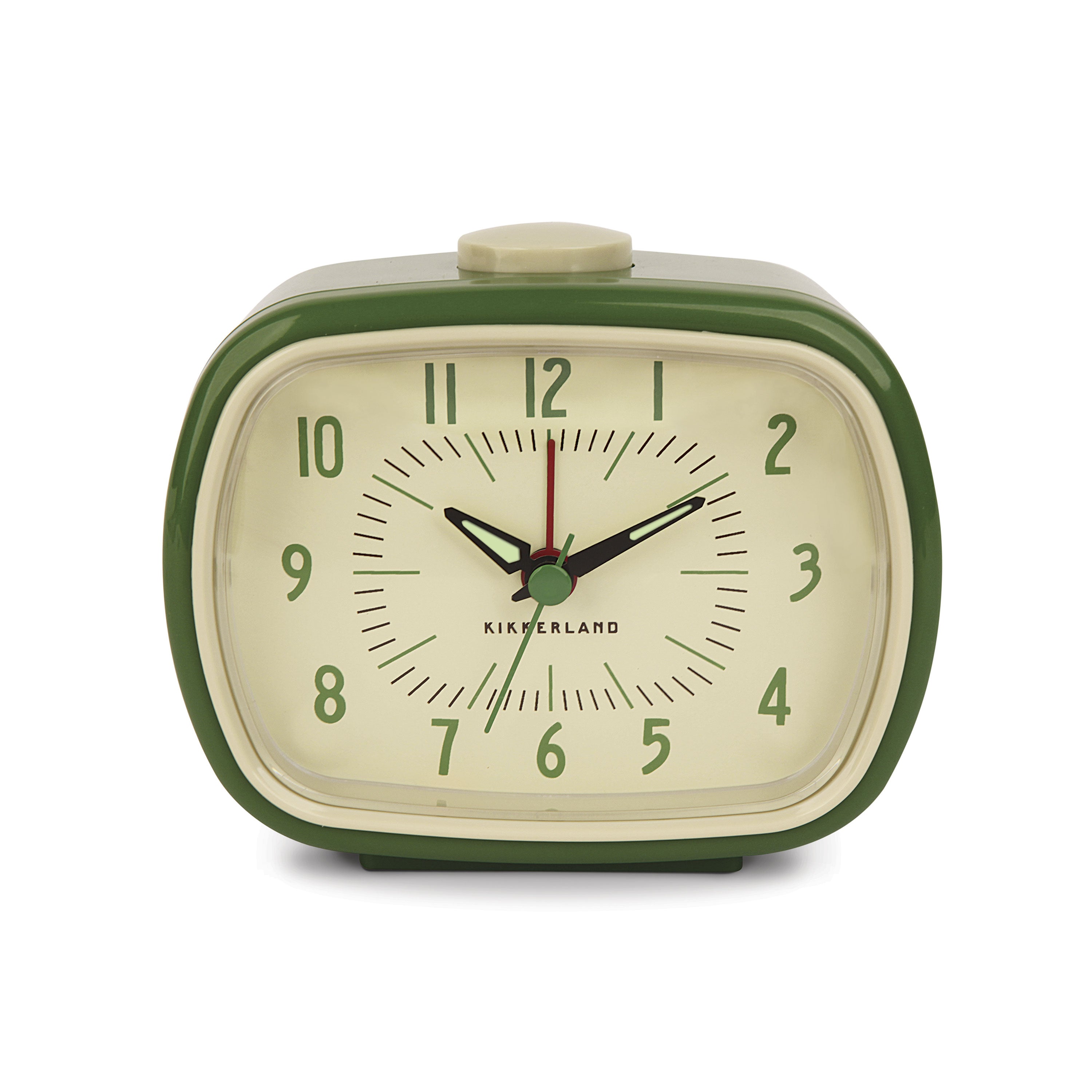 Retro Alarm Clock + Green – Kikkerland B.V