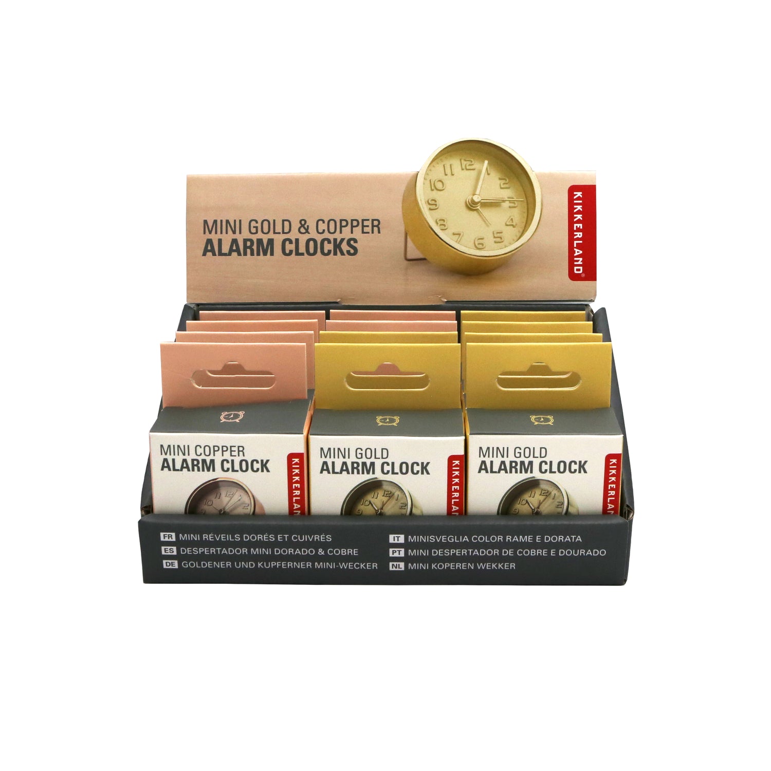 Gold and Copper Alarm Clock