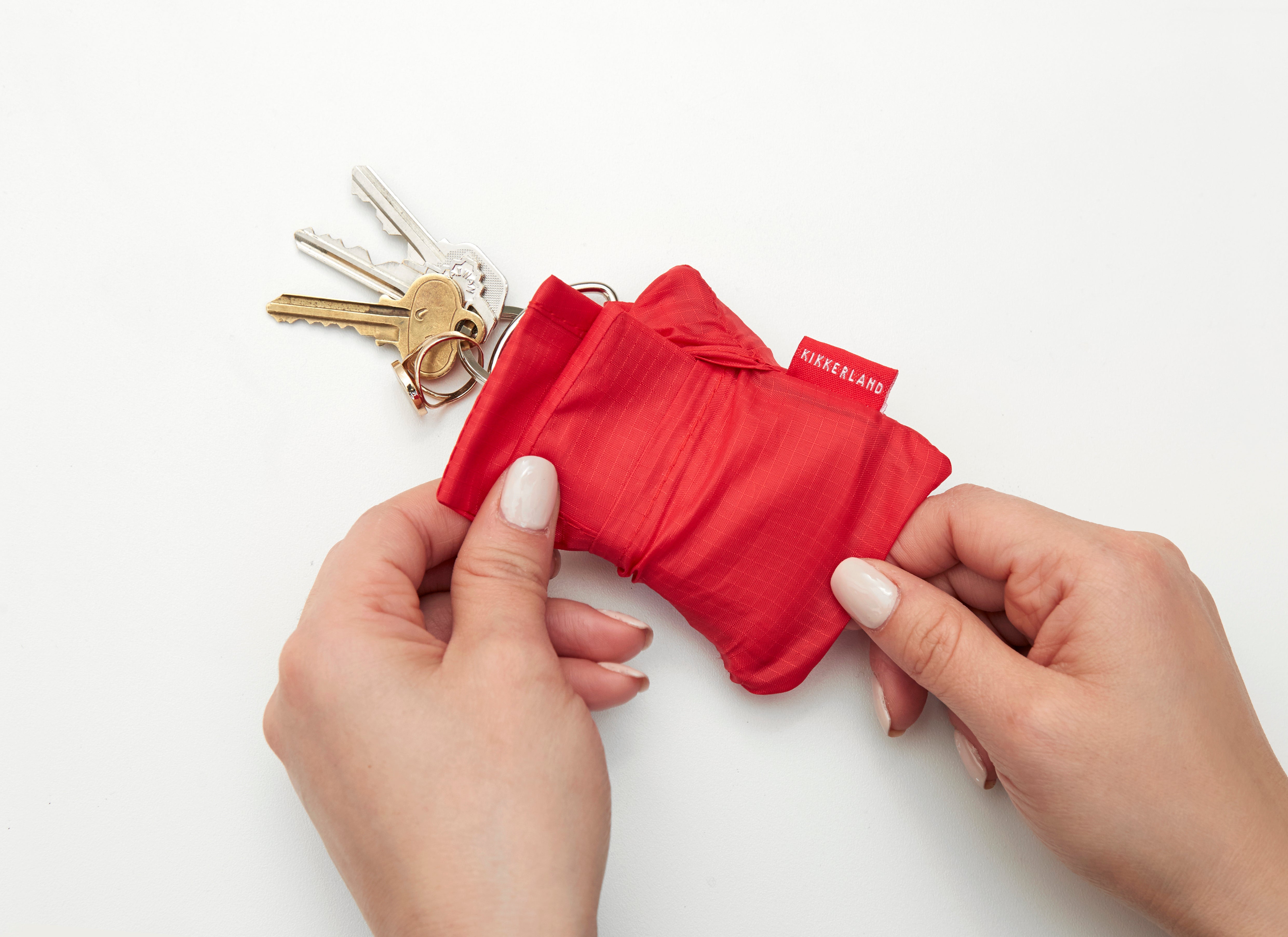 Key Ring Shopping Bag Red Kikkerland B.V