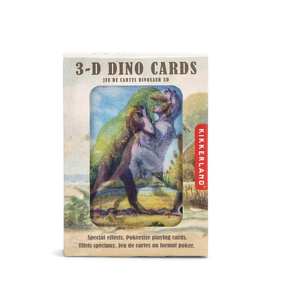 Cartes à jouer dinosaure 3-D
