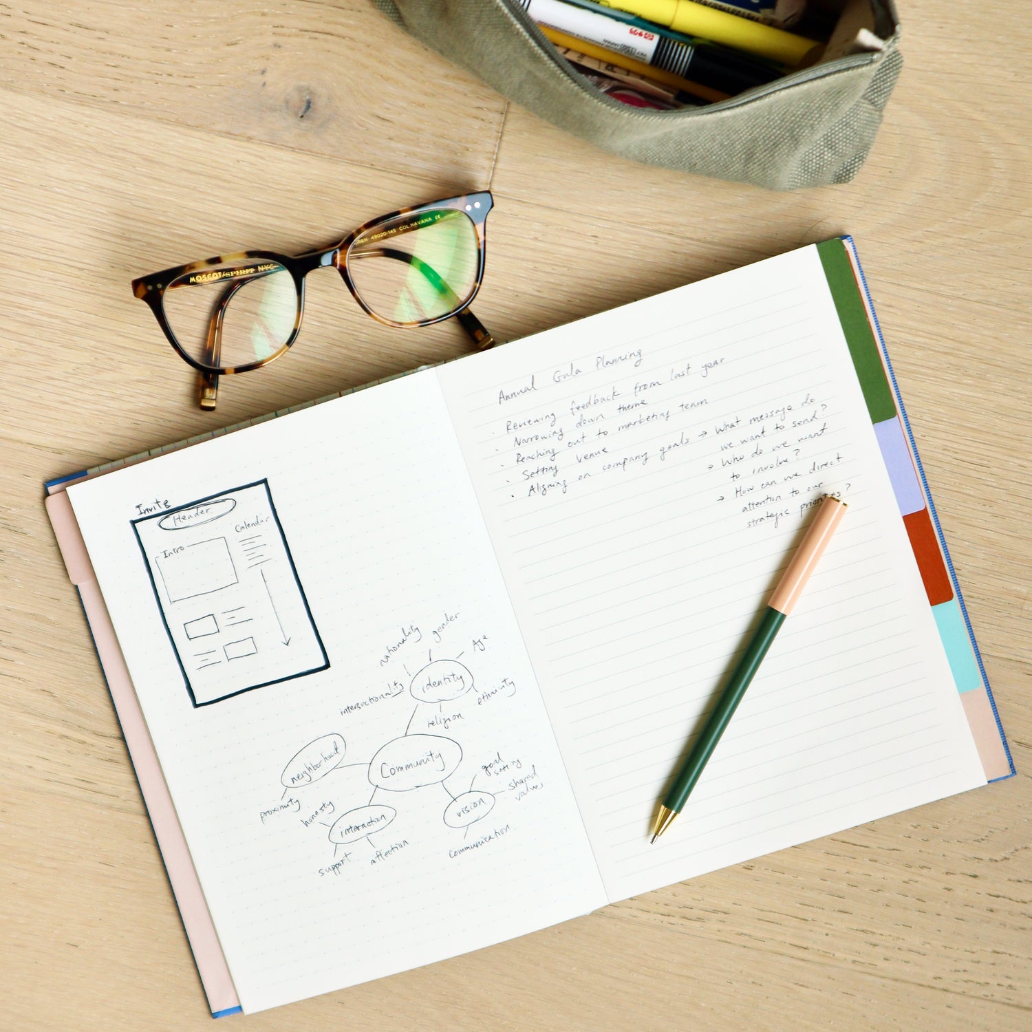 Inkerie Divider Notebook with Ruler