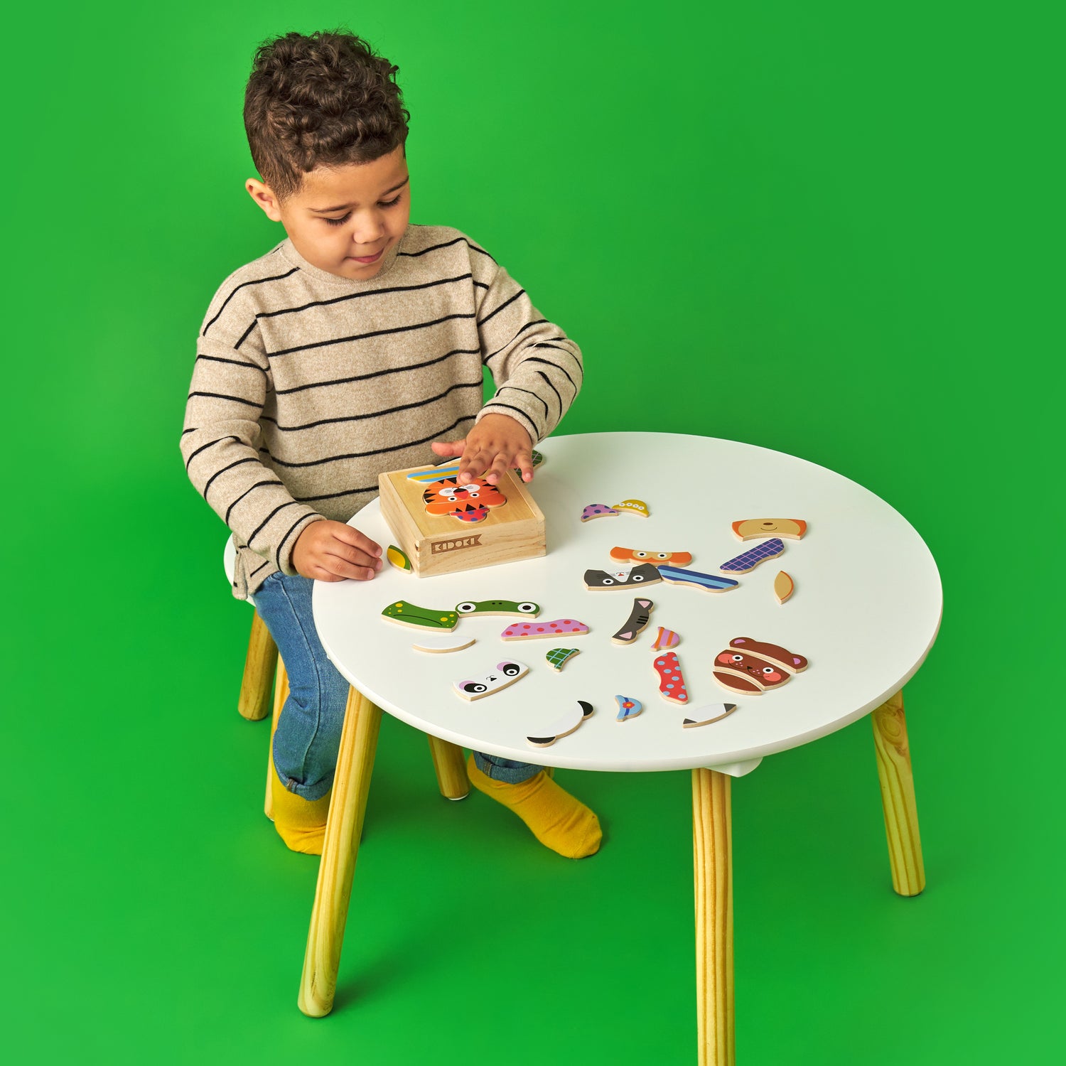 Kidoki Animal Mix Up! Wooden Puzzle