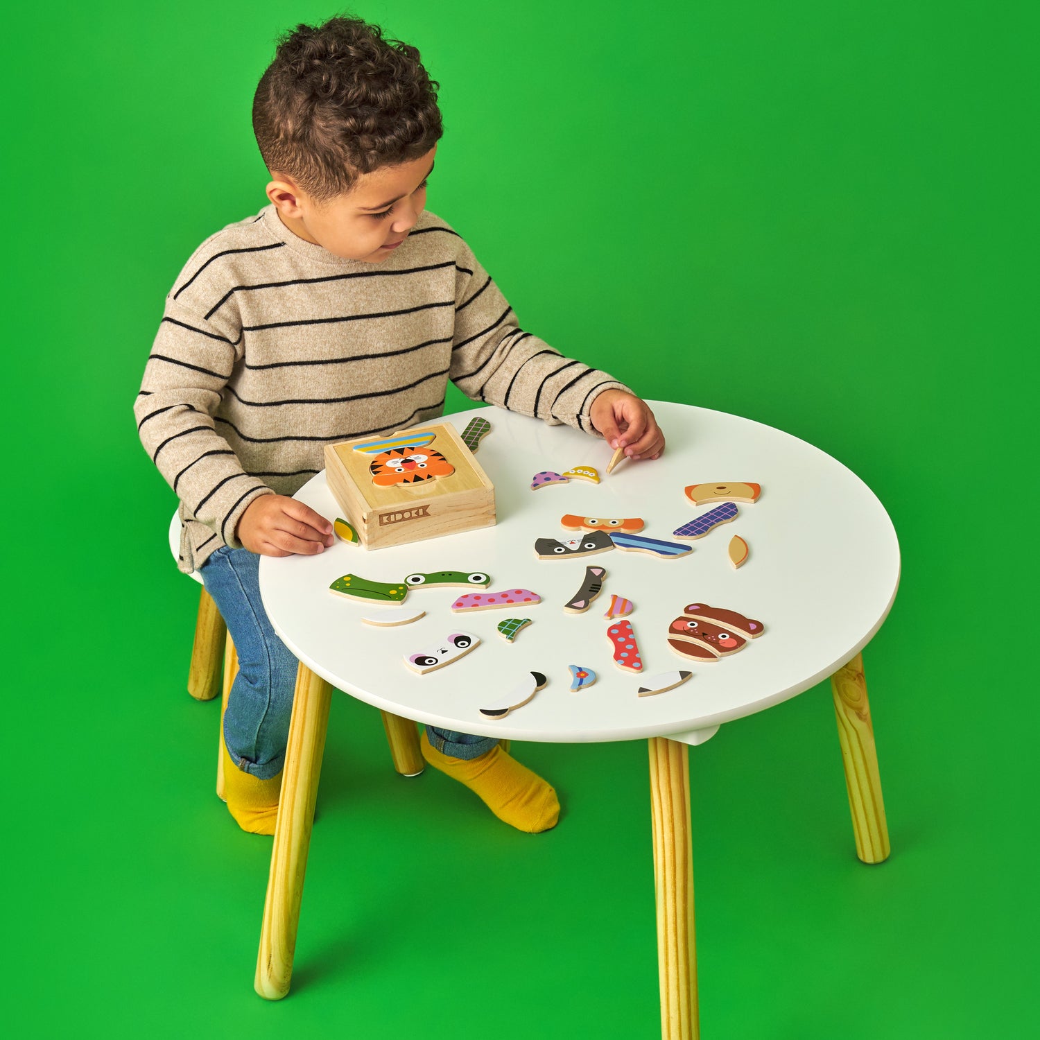 Kidoki Animal Mix Up! Wooden Puzzle