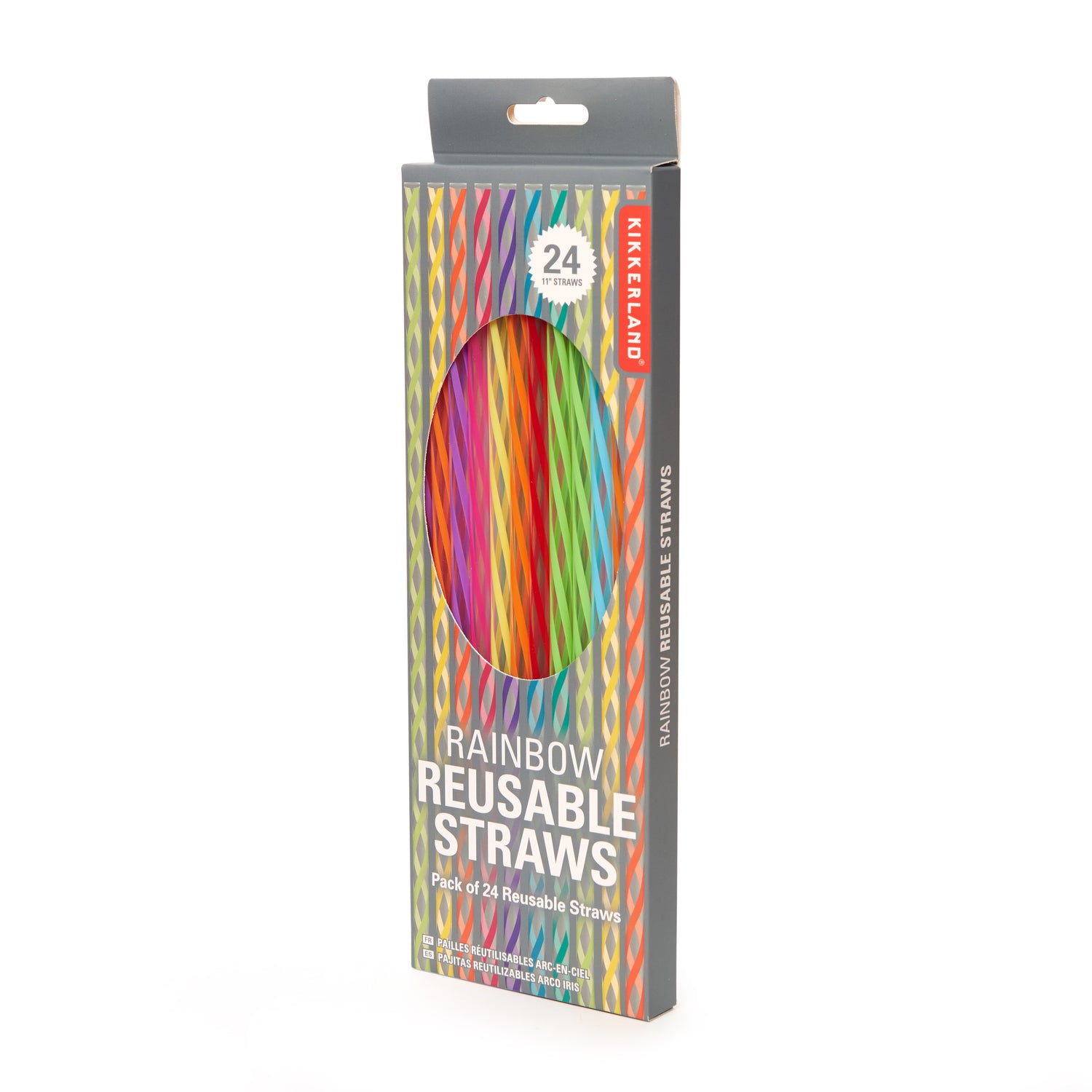 Tall Rainbow Reusable Straws