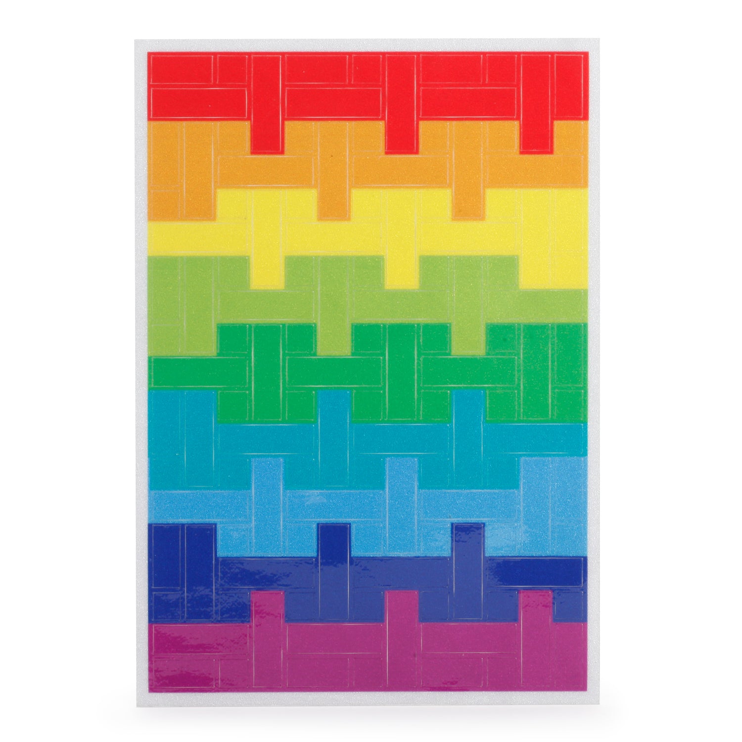 Rainbow Blocks Reflect Bike Stickers