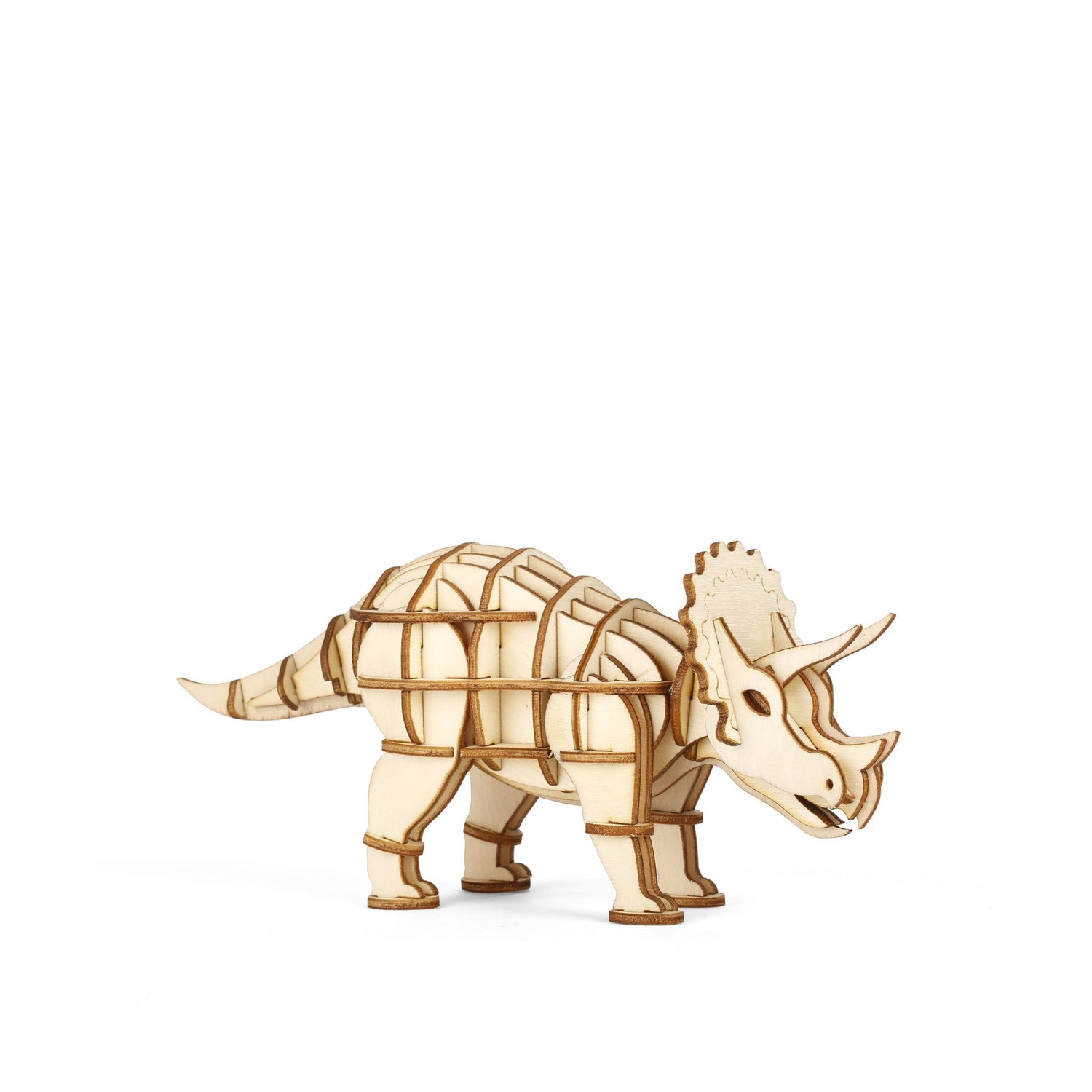 Triceratops 3D puzzle di legno