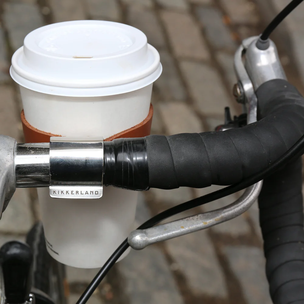 Leather bike hot sale cup holder