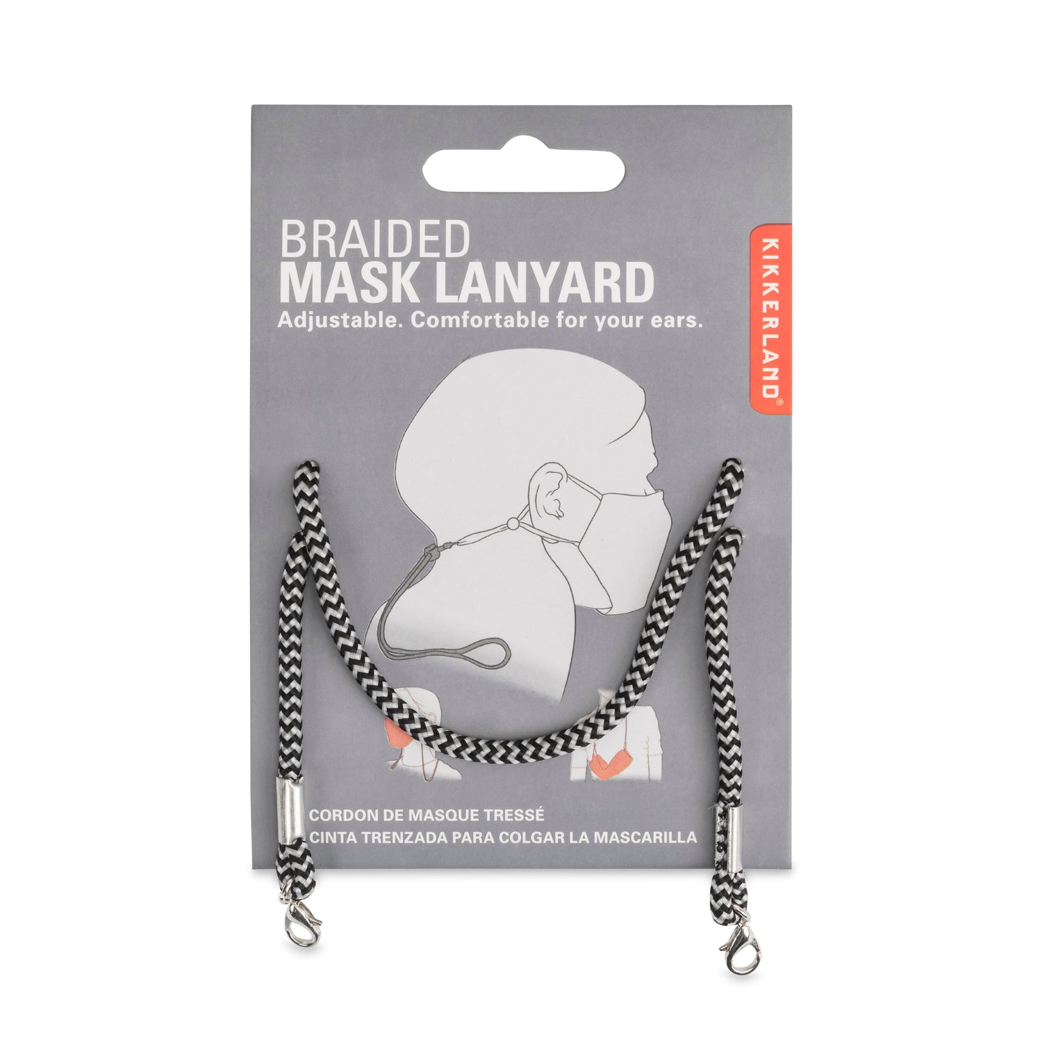 Braided Mask Lanyard - Black