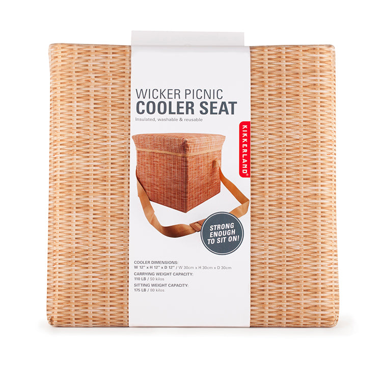 Wicker Picnic Cooler Seat