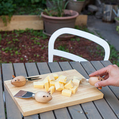 Cheese Board And 3 Mouse Knives