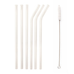 Clear Reusable Glass Straws