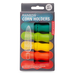 RAINBOW CORN HOLDERS S/6