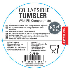 Collapsible Tumbler with Pill Compartment
