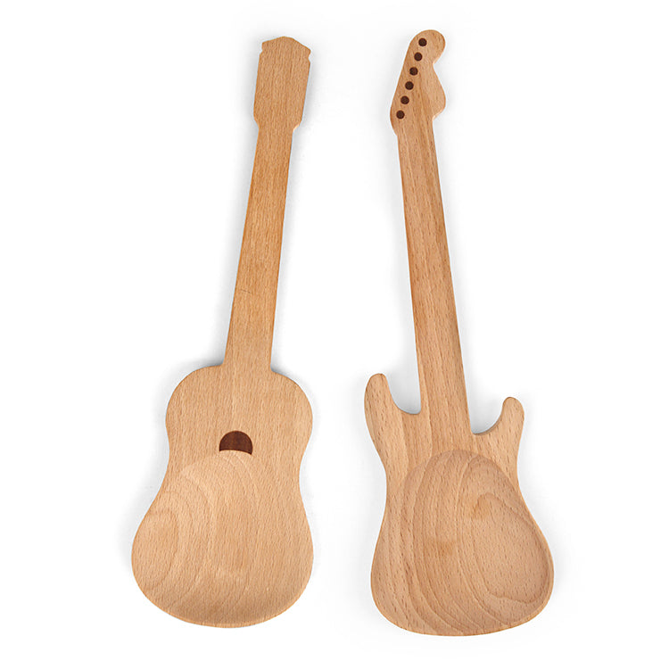 Beech Wood + Rockin Guitar Salad Servers