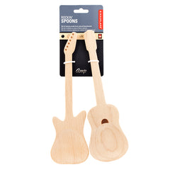 Beech Wood + Rockin Guitar Salad Servers