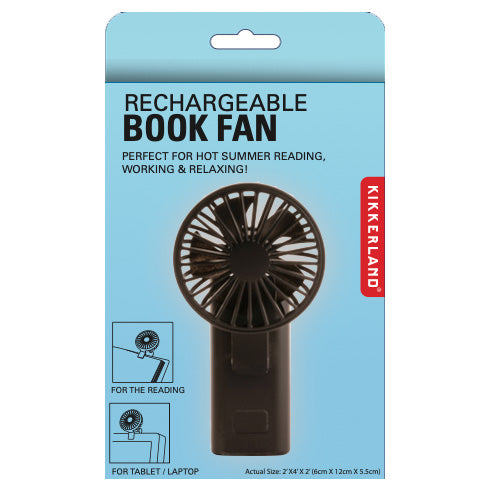 Rechargeable Book Fan