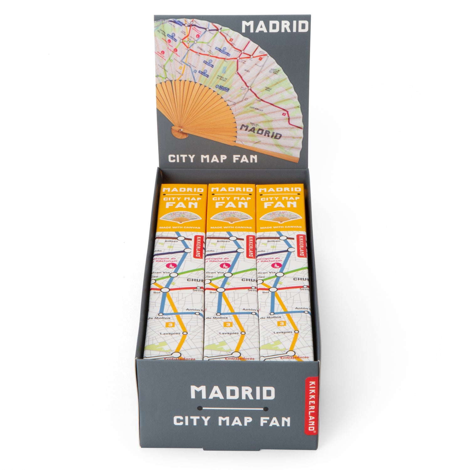 Madrid City Map Fan