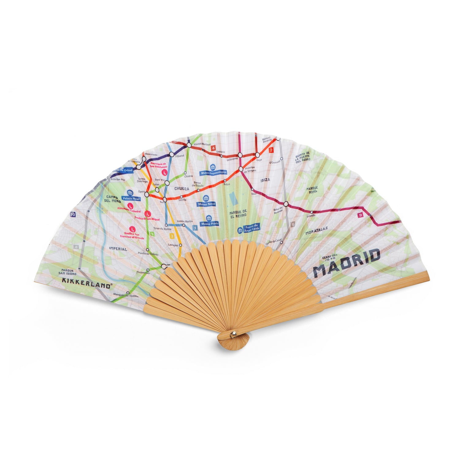 Madrid City Map Fan