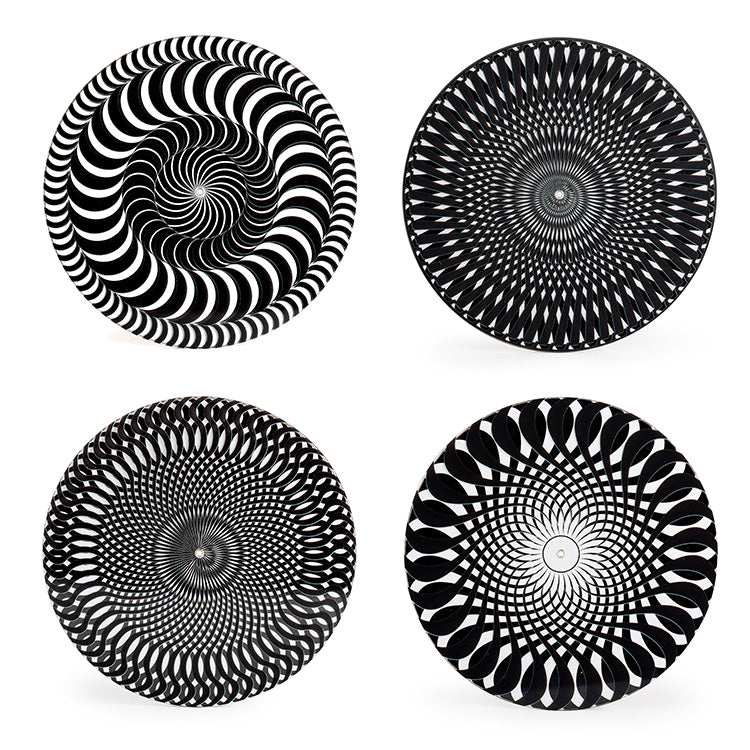 Black and White Moire Coasters